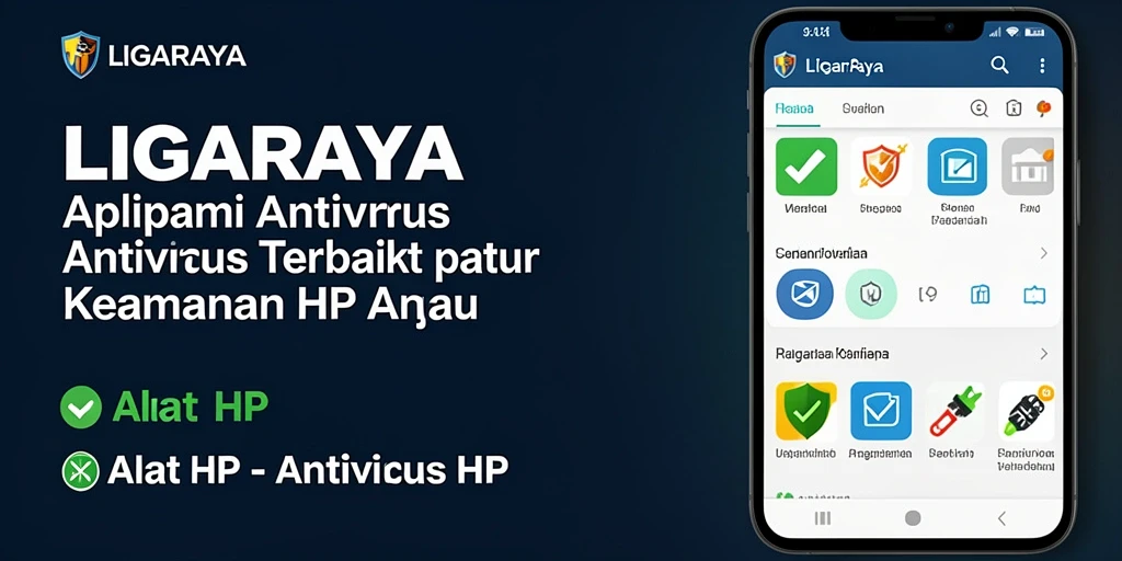 Tampilan antarmuka utama LIGARAYA yang menonjolkan fitur antivirus.