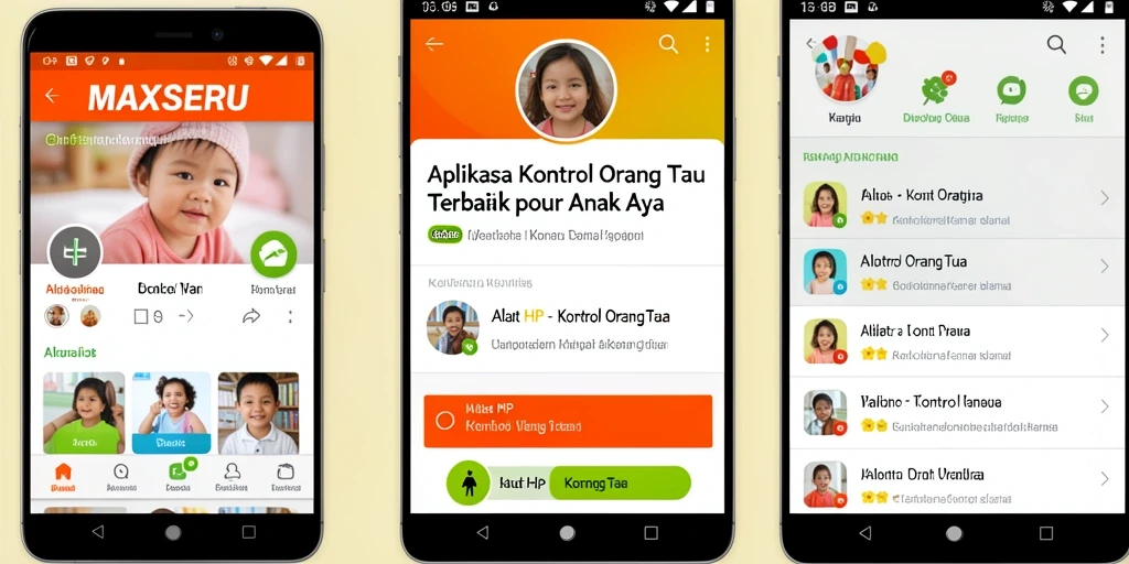 Antarmuka aplikasi MAXSERU yang intuitif dan mudah digunakan.