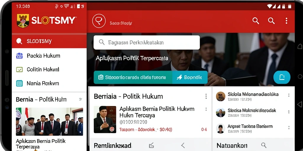 Tampilan antarmuka SLOTSMY menampilkan berita politik dan hukum dengan jelas.